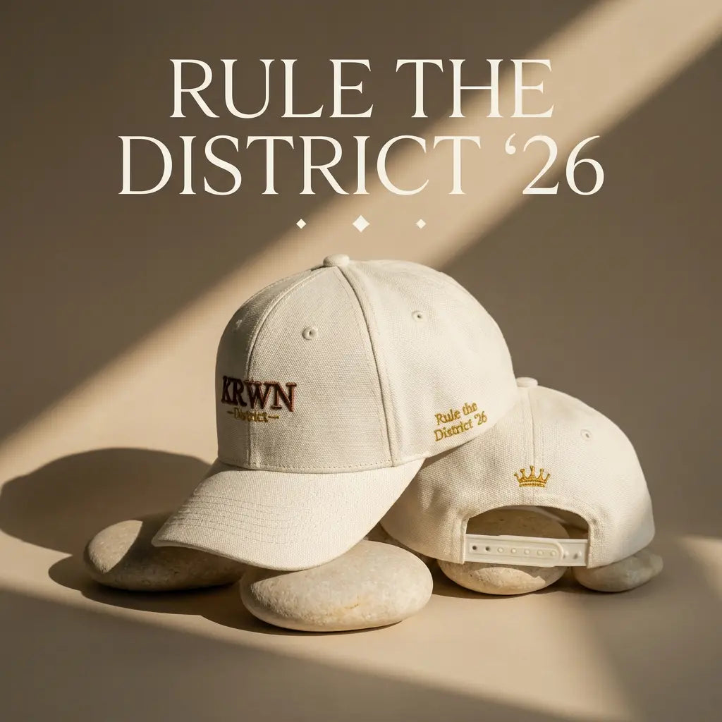 KRWN District Rule the District '26 Collection - Limited edition premium caps | Streetwear headwear
