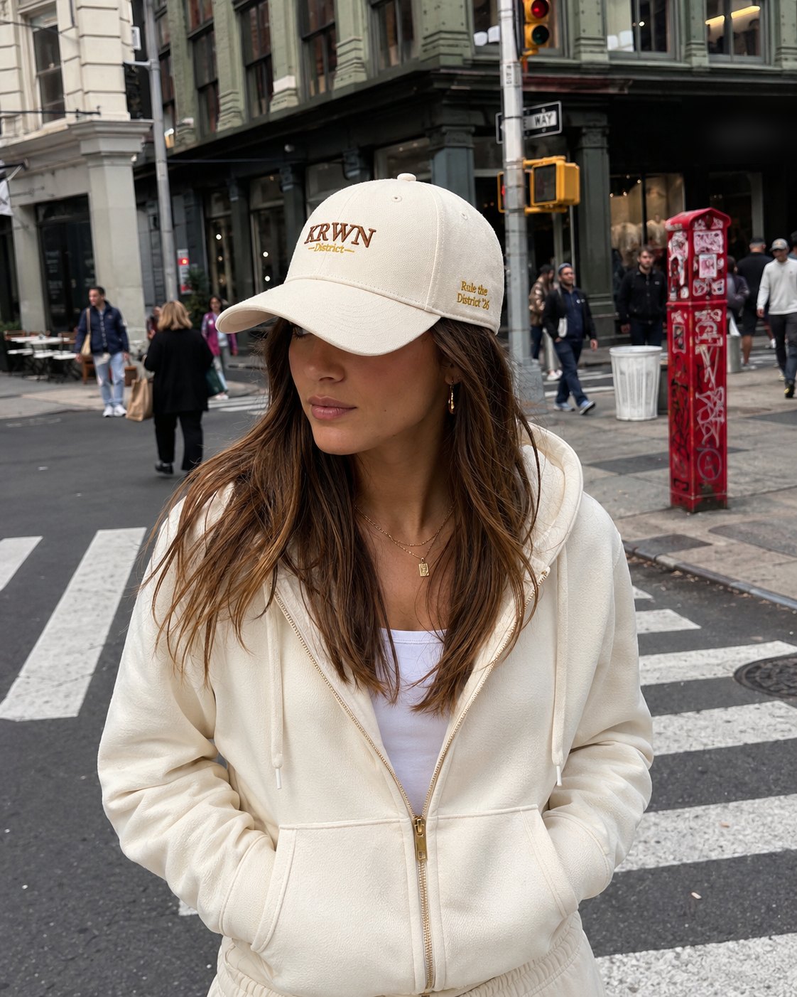 Baseball Cap Cream — cream on cream street style, KRWN District