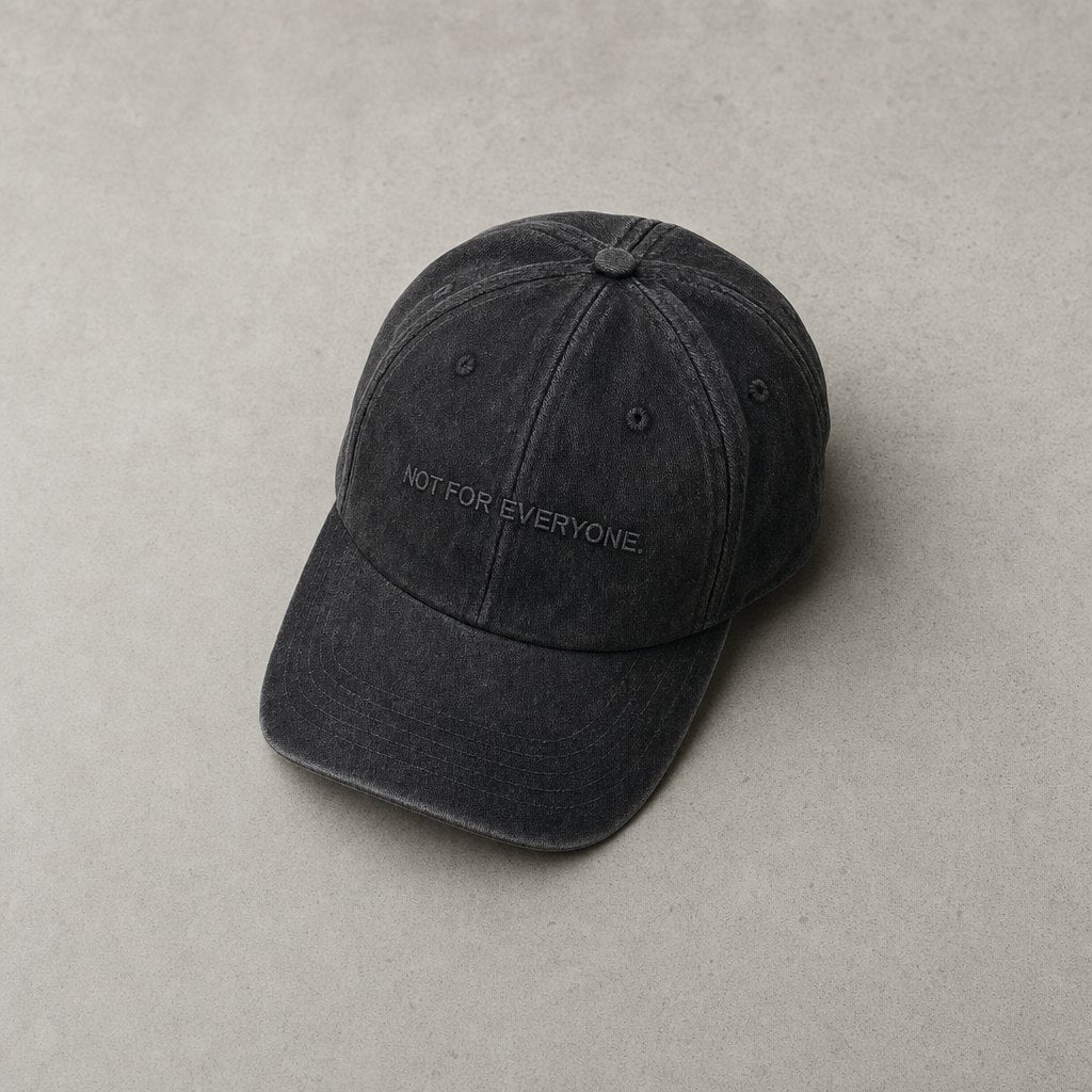 KRWN DISTRICT Baseball Cap — The Code · Washed Black
